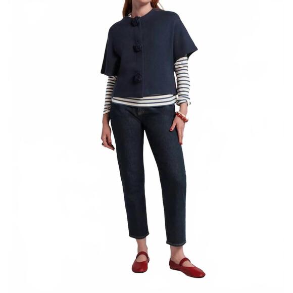 NEW FRANCES VALENTINE carnegie shrug in navy - Picture 6 of 7